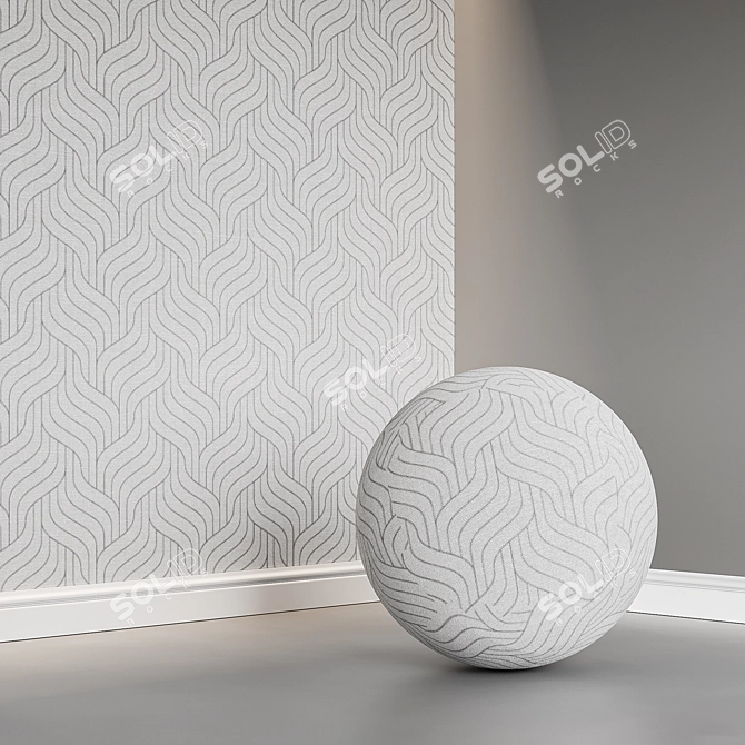 Seamless Geometric Wallpaper GEO-45 3D model image 2