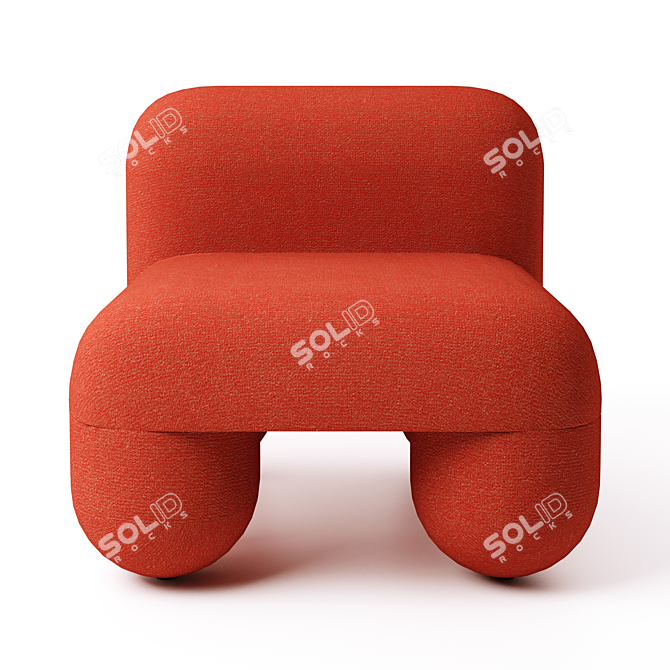 Sleek Designer Low Chair_HERE 3D model image 2