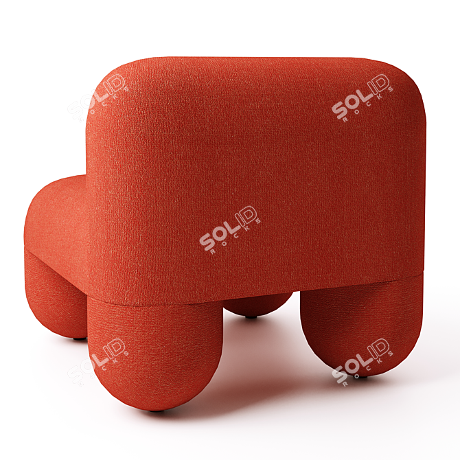 Sleek Designer Low Chair_HERE 3D model image 4