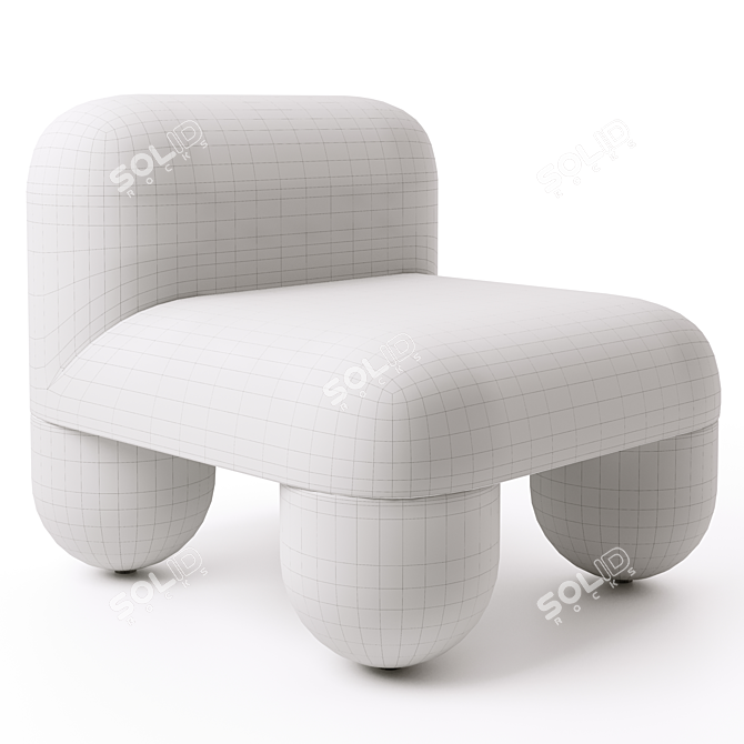 Sleek Designer Low Chair_HERE 3D model image 5