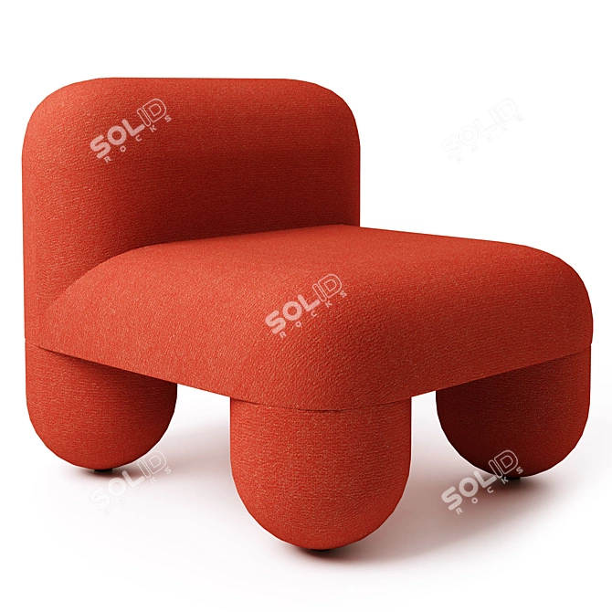 Sleek Designer Low Chair_HERE 3D model image 6