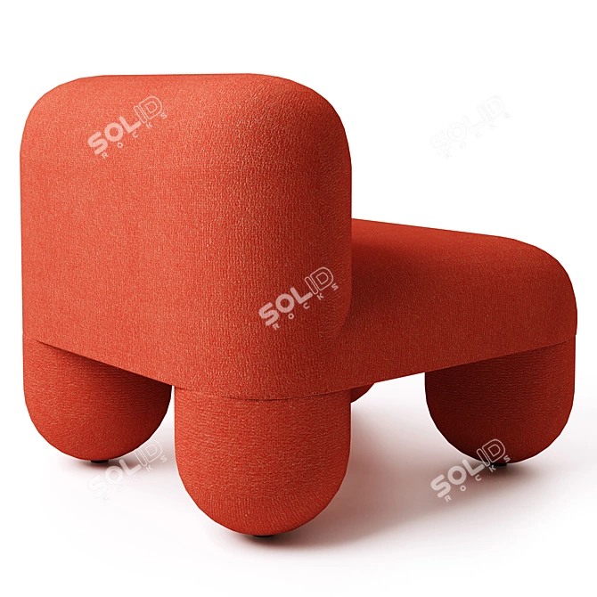 Sleek Designer Low Chair_HERE 3D model image 8