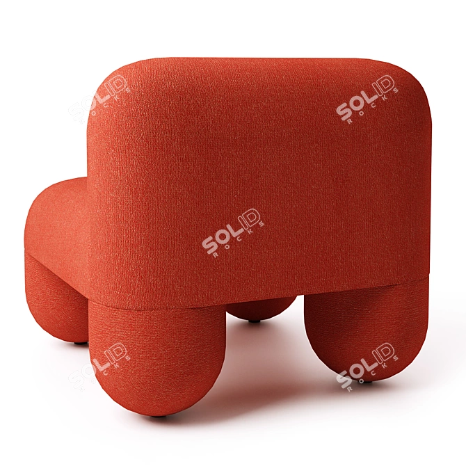 Sleek Designer Low Chair_HERE 3D model image 9