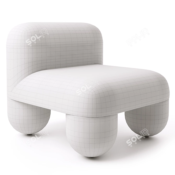 Sleek Designer Low Chair_HERE 3D model image 10