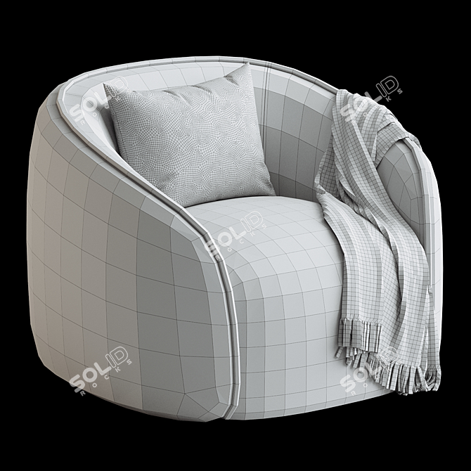 Contemporary Baloo Armchair for MyHome 3D model image 5