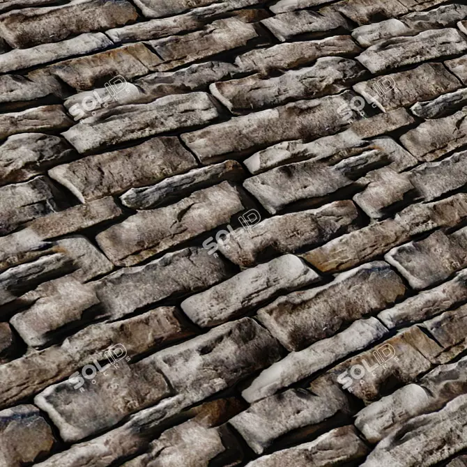 Stone Facade Texture Pack 4K 3D model image 3