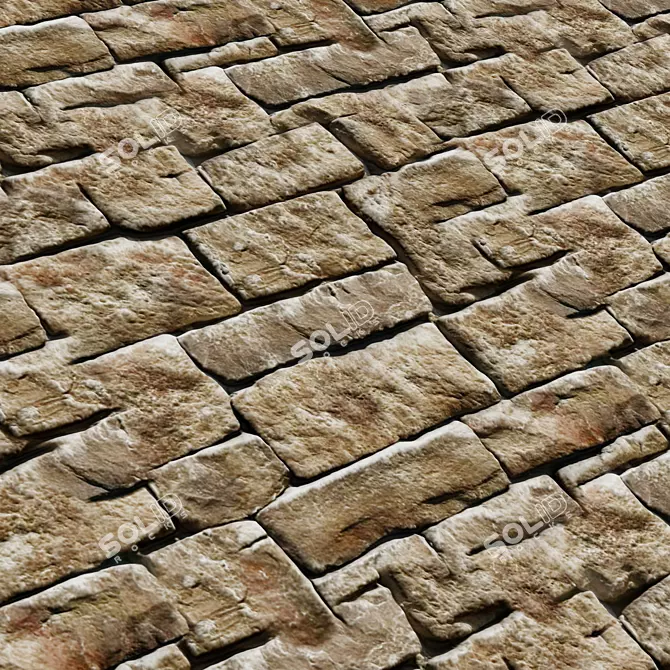 Stone Facade Texture Pack 4K 3D model image 5