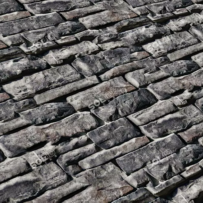 Stone Facade Texture Pack 4K 3D model image 7