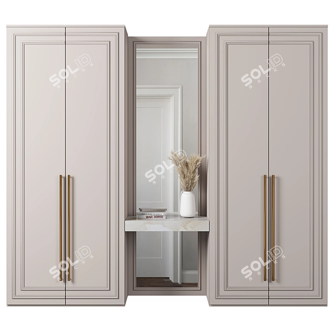 Modular Wardrobe 3D Model 3D model image 1