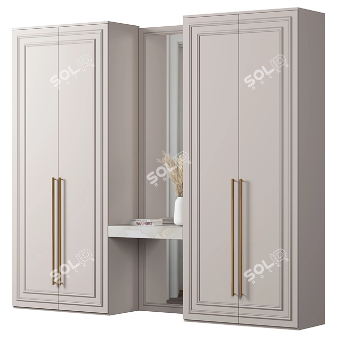 Modular Wardrobe 3D Model 3D model image 3