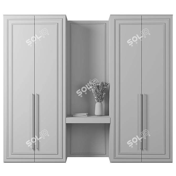 Modular Wardrobe 3D Model 3D model image 4