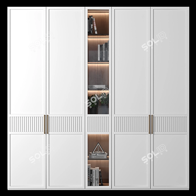 Versatile Wardrobe with High-Quality Design 3D model image 1