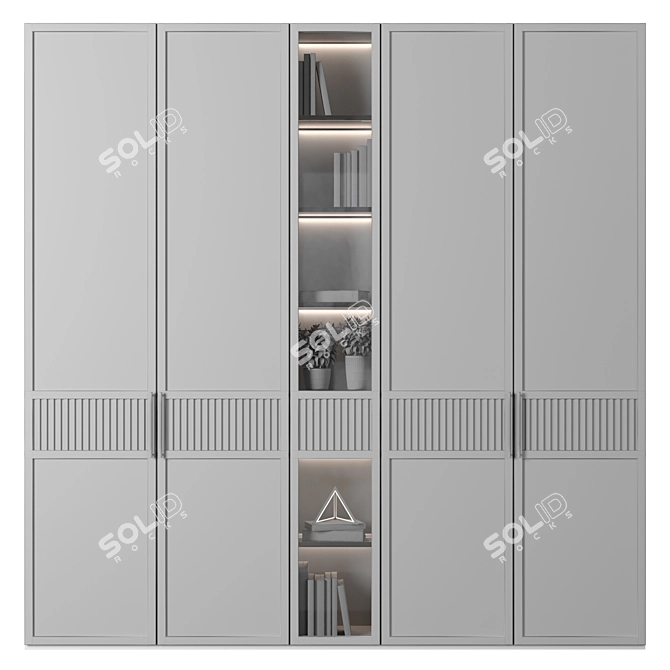 Versatile Wardrobe with High-Quality Design 3D model image 3