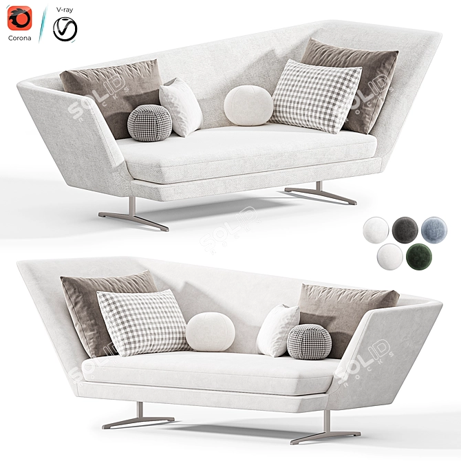 Luxury Zeus Couches 3D Model 3D model image 1