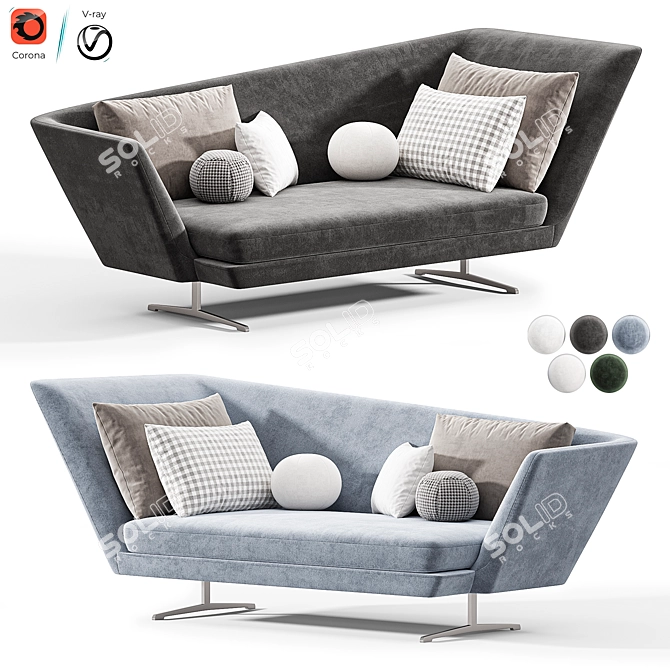 Luxury Zeus Couches 3D Model 3D model image 3