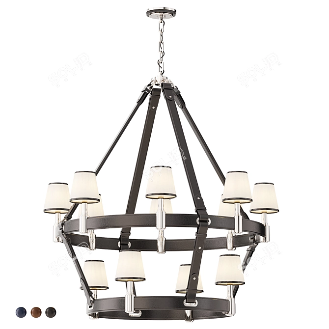 RalphLauren Leather Chandelier Glow 3D model image 1