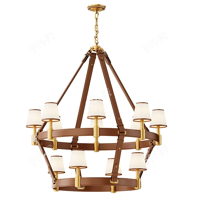 RalphLauren Leather Chandelier Glow 3D model image 3