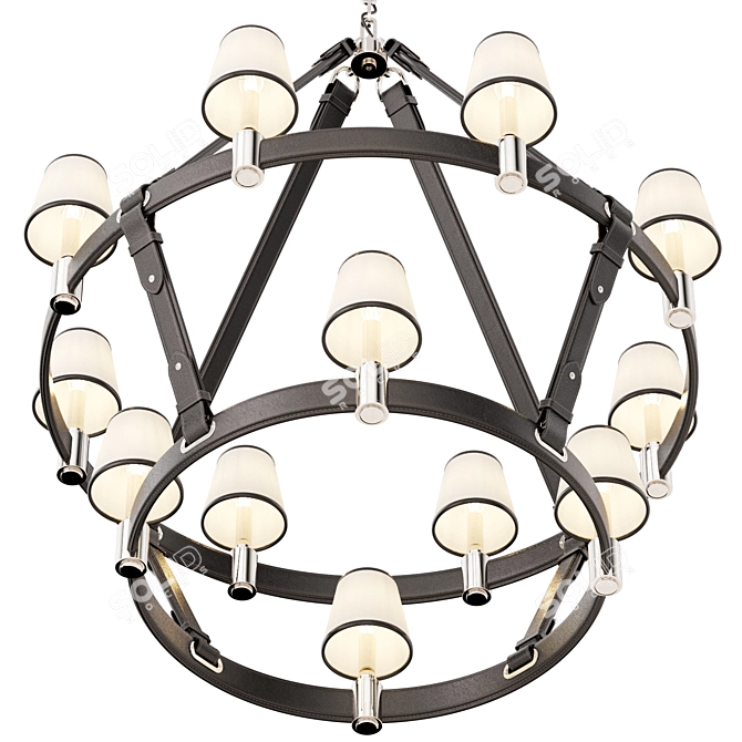 RalphLauren Leather Chandelier Glow 3D model image 6