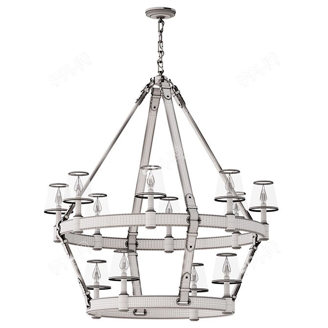 RalphLauren Leather Chandelier Glow 3D model image 7