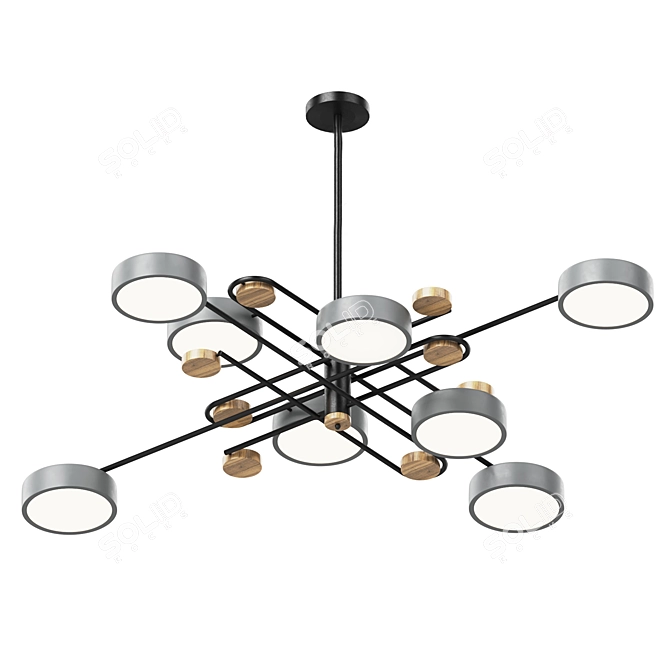 Sleek Nordic Chandelier Model 3D 3D model image 1