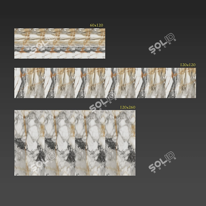 Radiant Utopia Gold Tiles 3D model image 2