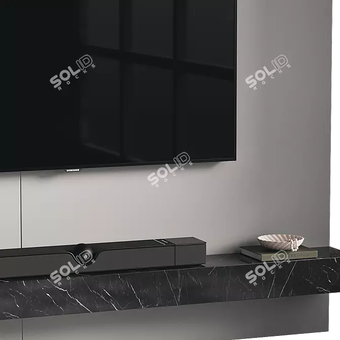 Modern TV Wall Unit Design 3D model image 3