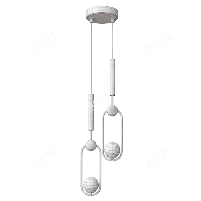 Sleek Modern Design Lamp 3D model image 4