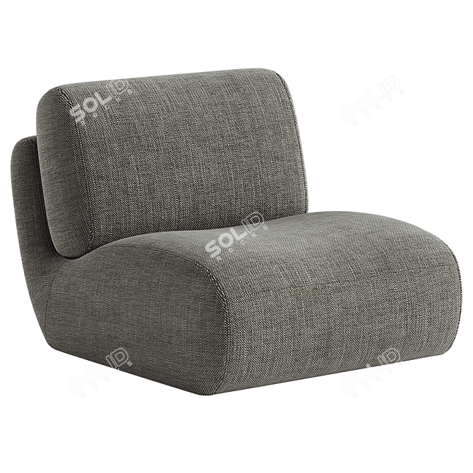 Modern Upholstered Swivel Accent Chair 3D model image 3