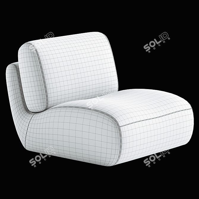 Modern Upholstered Swivel Accent Chair 3D model image 7