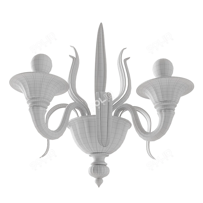 Barovier&Toso Luxury Murano Glass Wall Light 3D model image 5