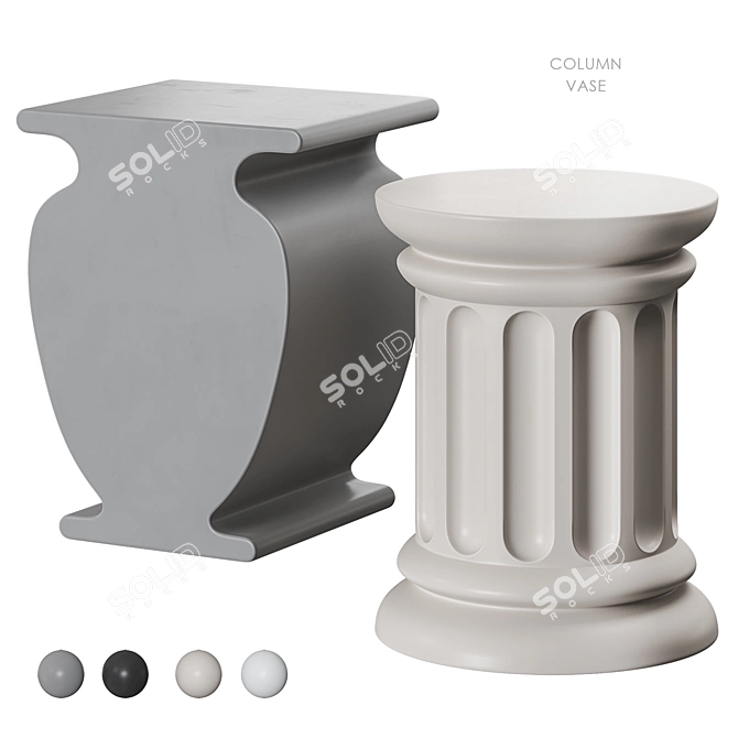 Column Vase Side Table Urban Outfitters 3D model image 4