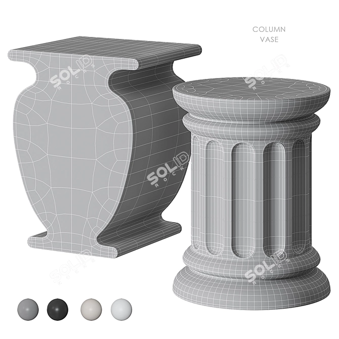 Column Vase Side Table Urban Outfitters 3D model image 6