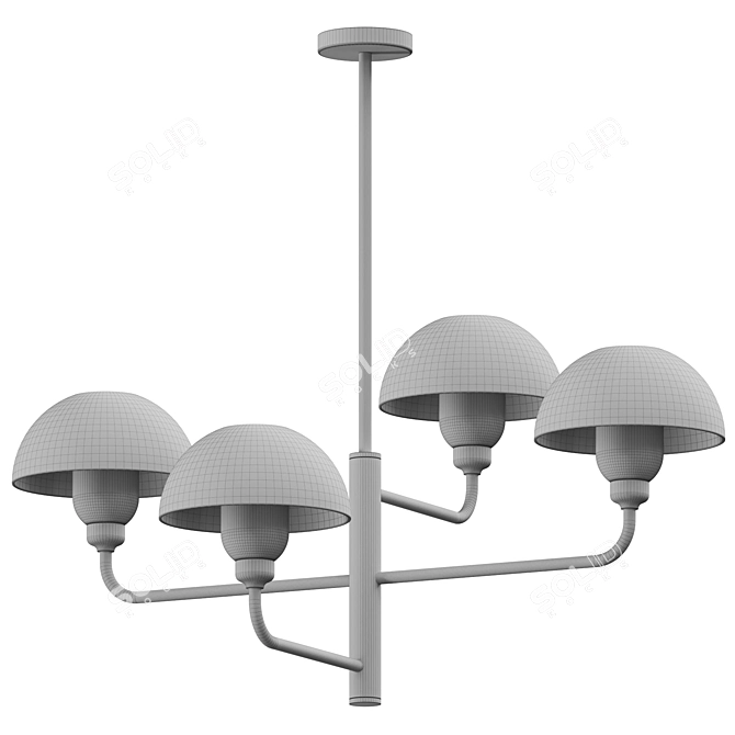 Modern Memory Pendant Light Black 3D model image 3