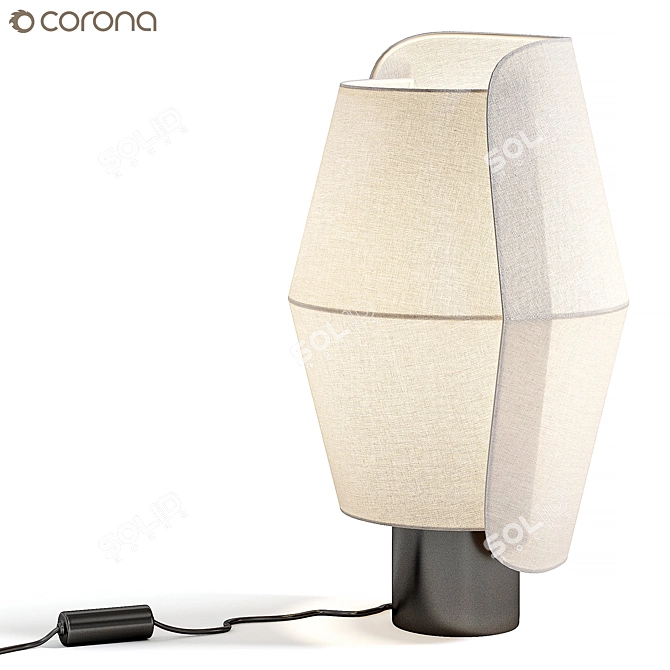 Modern Volute Table Lamp 3D model image 1