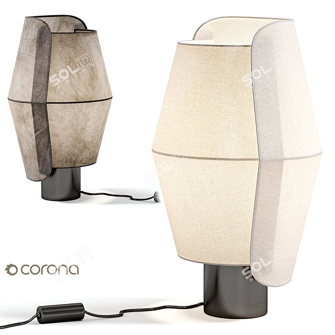 Modern Volute Table Lamp 3D model image 4