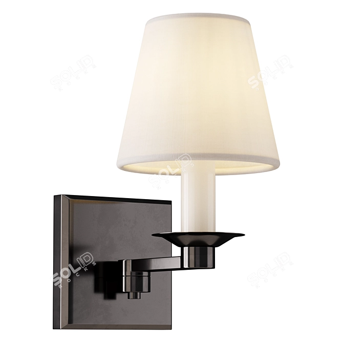 Bronze Single-Arm Sconce Percale 3D model image 4