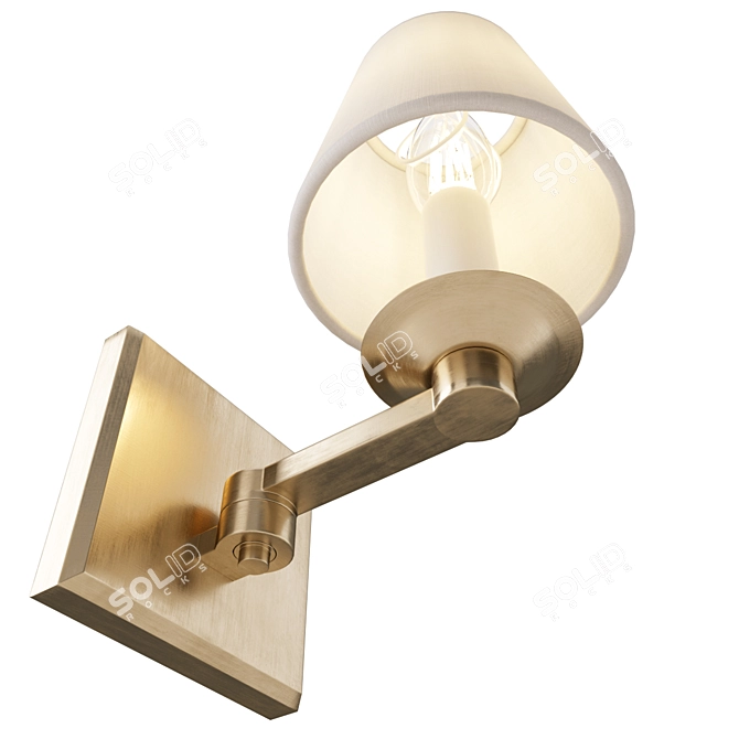 Bronze Single-Arm Sconce Percale 3D model image 5