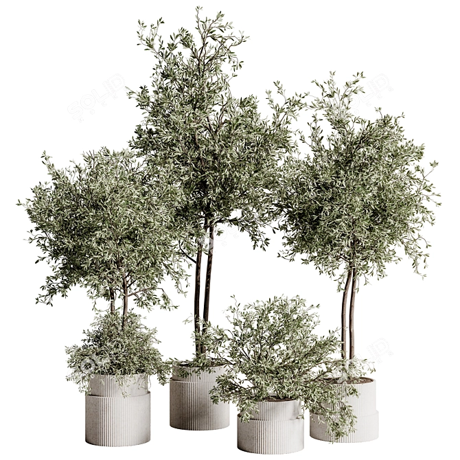 Lush Indoor Plant Set 88 3D model image 2