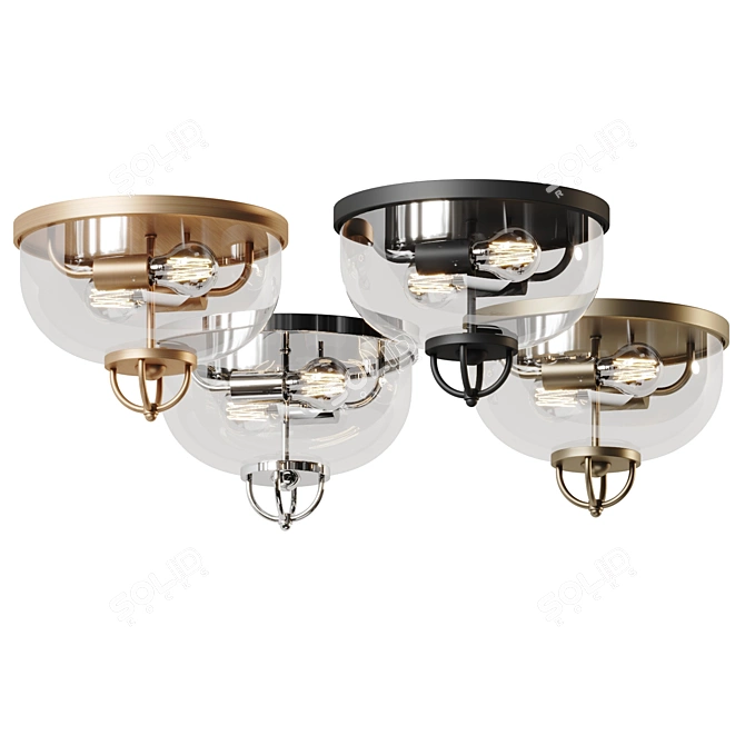 Modern Parisian Lantern Collection 3D model image 4