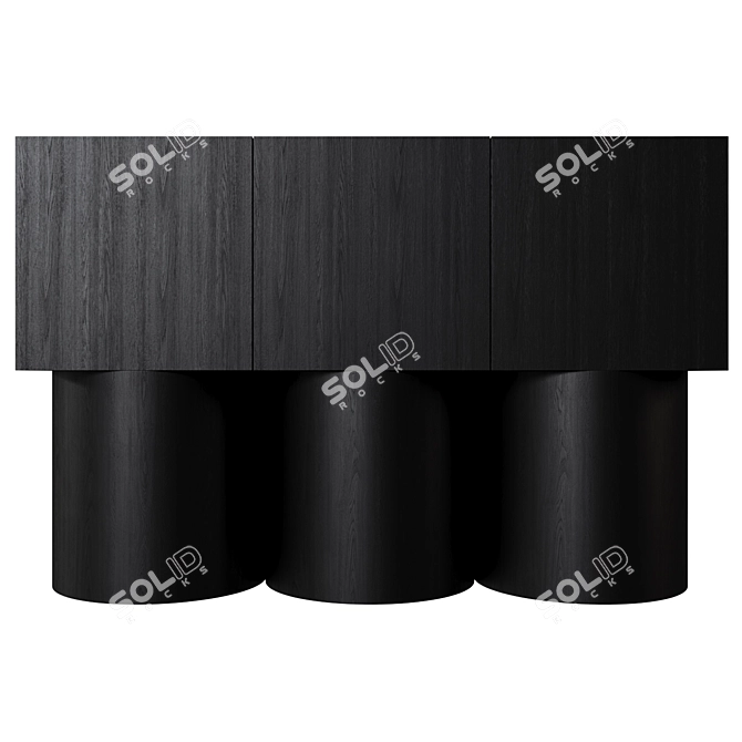 Elegance in Black Oak Juxtaposed 3D model image 1