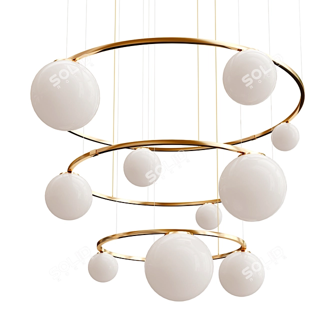 Versatile LED Ring Lights 3D model image 1