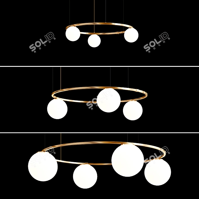Versatile LED Ring Lights 3D model image 3