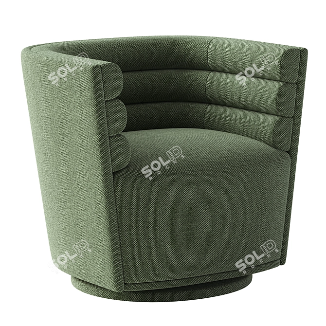  Luxe Swivel Club Chair in 3Ds Max 3D model image 2