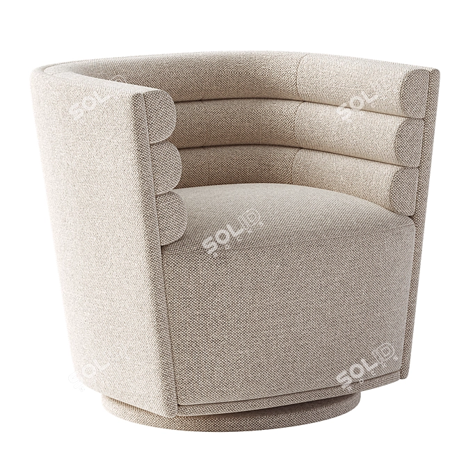  Luxe Swivel Club Chair in 3Ds Max 3D model image 3