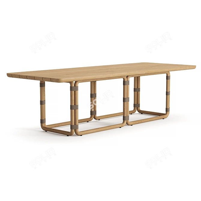 Restoration Hardware Maro Teak Dining Table 3D model image 6