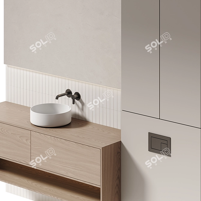 Modern Bathroom Furniture Set 04 3D model image 3