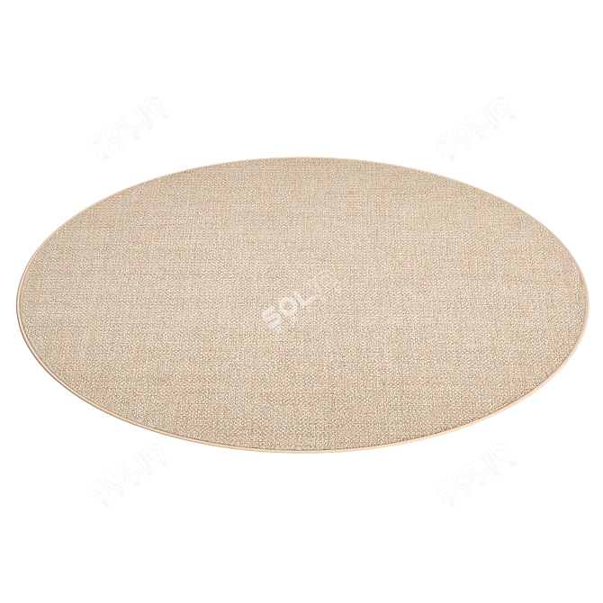 Natural Jute-effect Indoor/Outdoor Rug 3D model image 1