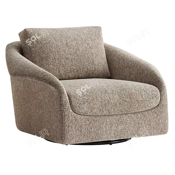 Ezra Swivel Chair Yuma Dove 3D model image 1