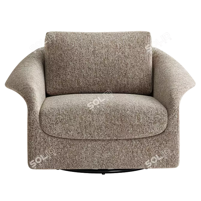 Ezra Swivel Chair Yuma Dove 3D model image 2