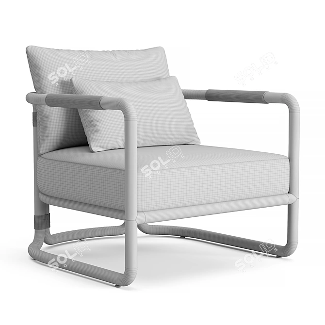 RH Maro Teak Lounge Chair - 3D Model 3D model image 6